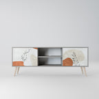 TRANQUIL TWIG Móvel de TV com 2 Portas em Acabamento Cinzento