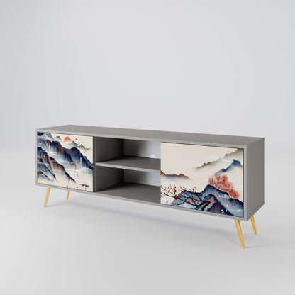 JAPANESE LANDSCAPE Móvel de TV de 2 Portas