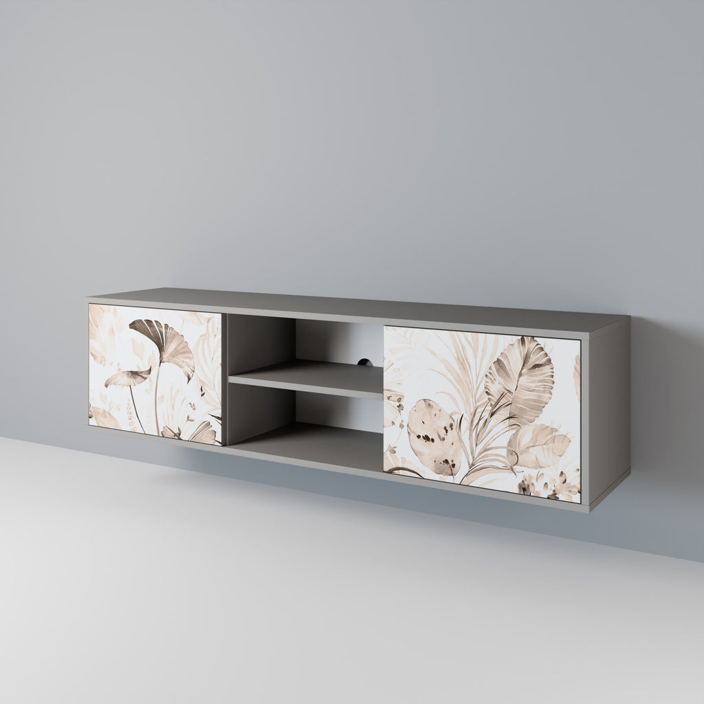 WILD TENDERNESS Móvel de TV com 2 Portas em Acabamento Cinzento