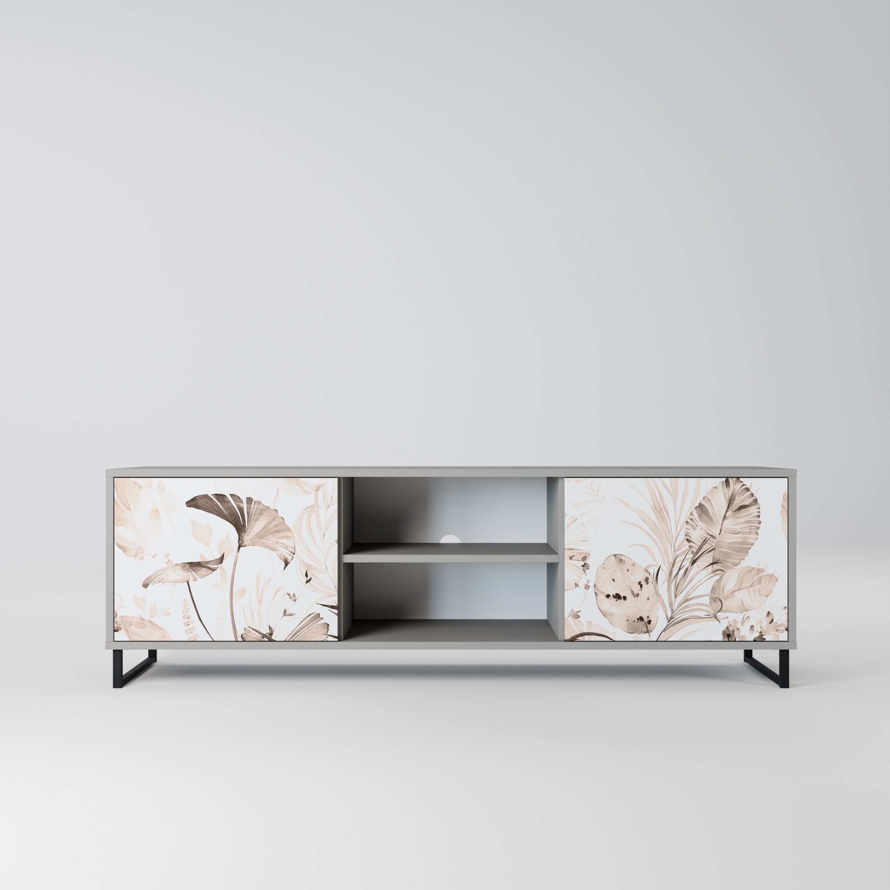 WILD TENDERNESS Móvel de TV com 2 Portas em Acabamento Cinzento