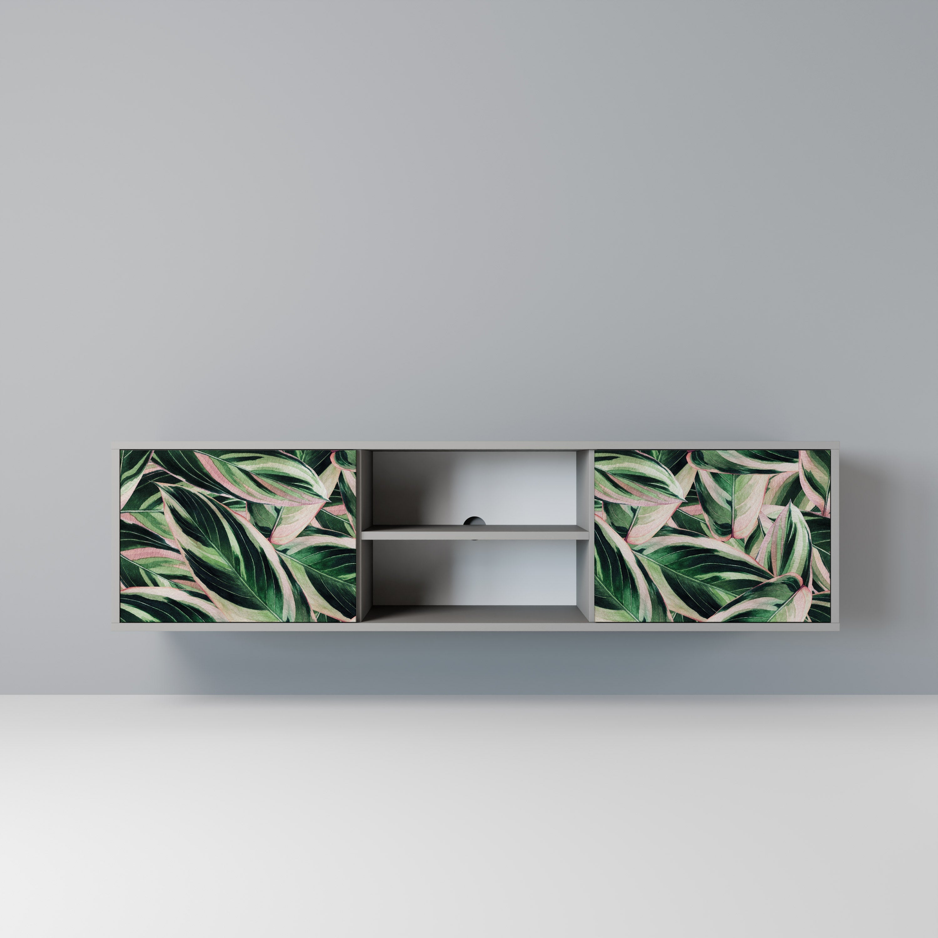 EERIE STROMANTHE Móvel de TV com 2 Portas em Acabamento Cinzento