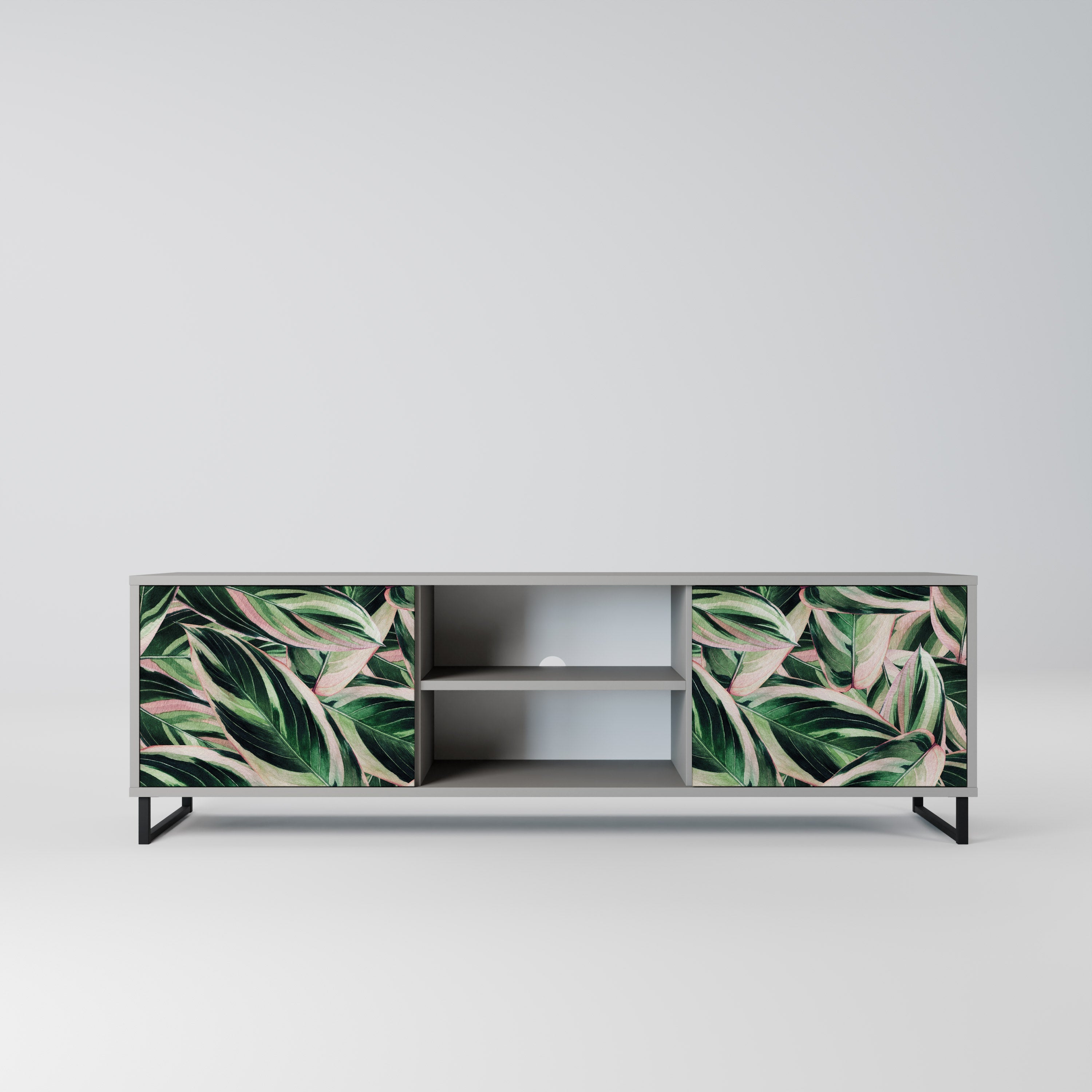 EERIE STROMANTHE Móvel de TV com 2 Portas em Acabamento Cinzento