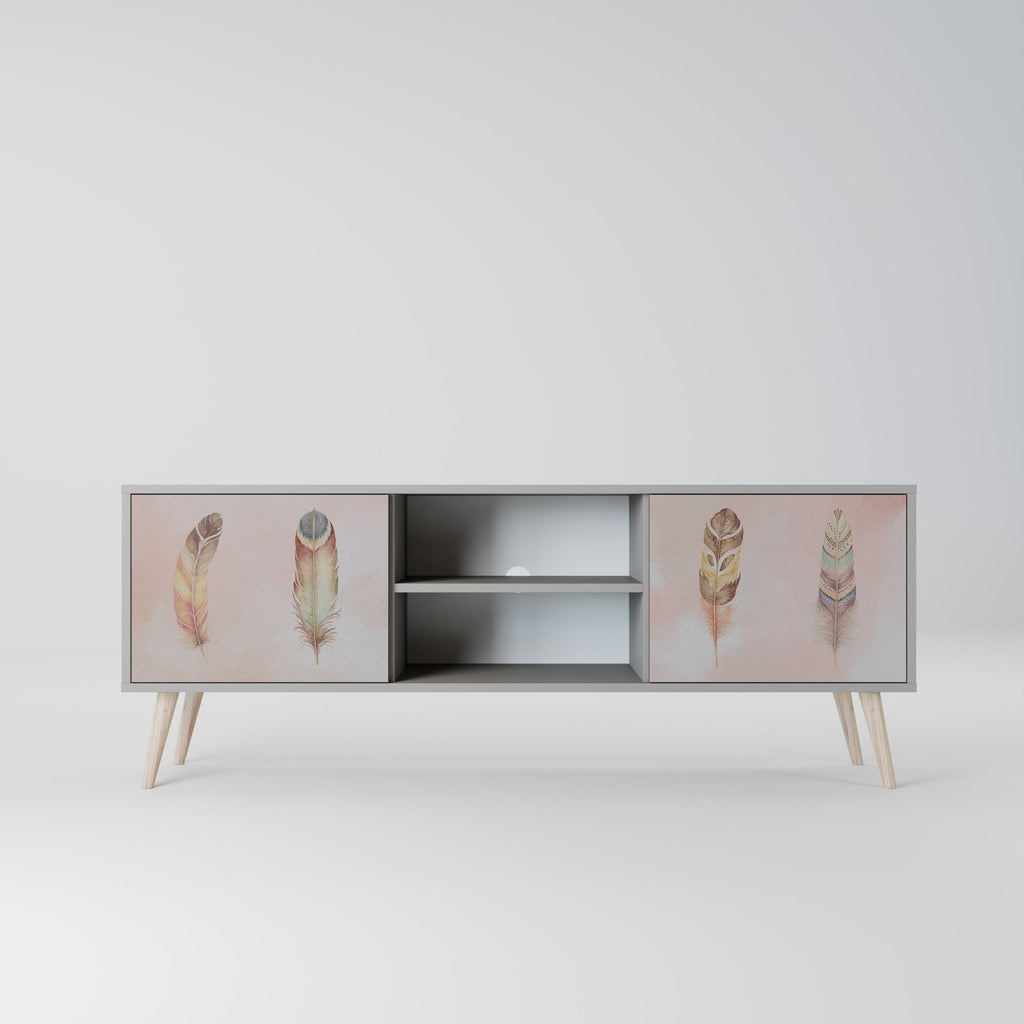 THE DELIQUESCE Móvel de TV com 2 Portas em Acabamento Cinzento