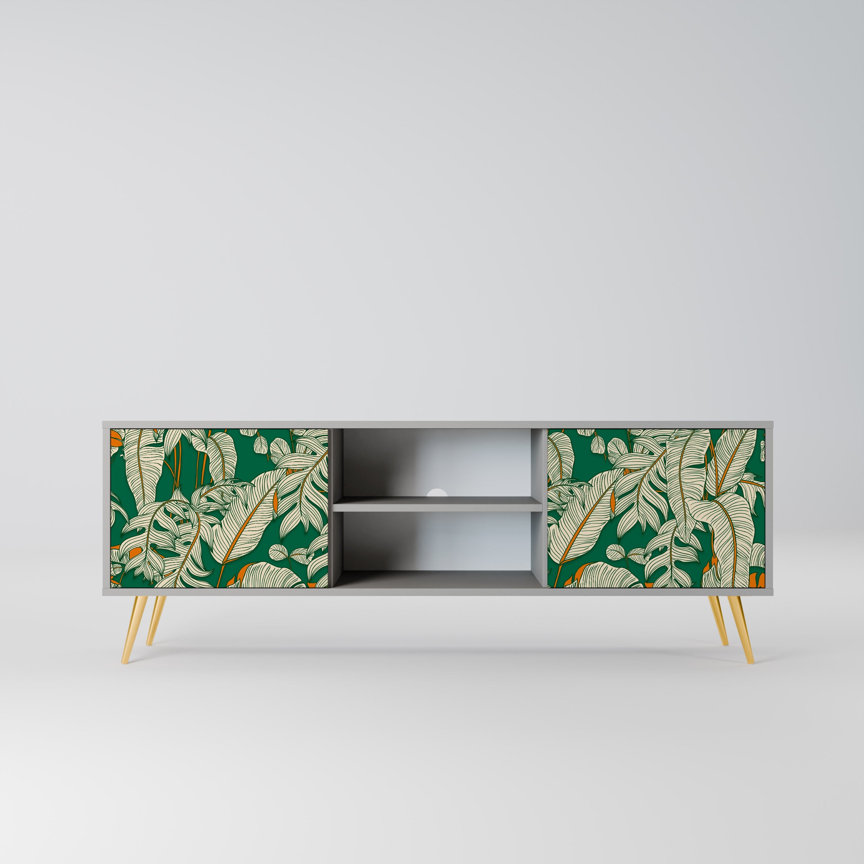 VERDANT PLEASURES Móvel de TV com 2 Portas em Acabamento Cinzento