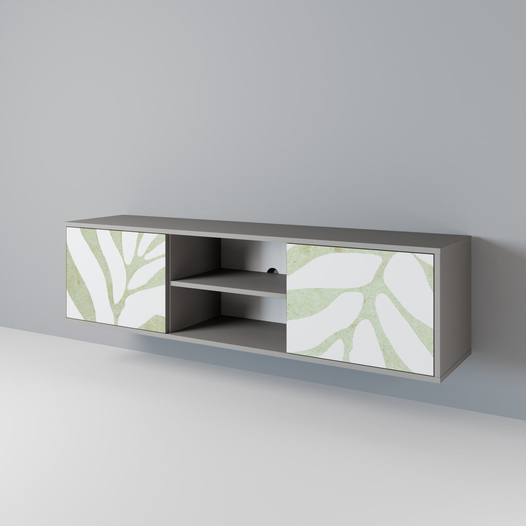 BOTANICAL SPARK Móvel de TV com 2 Portas em Acabamento Cinzento