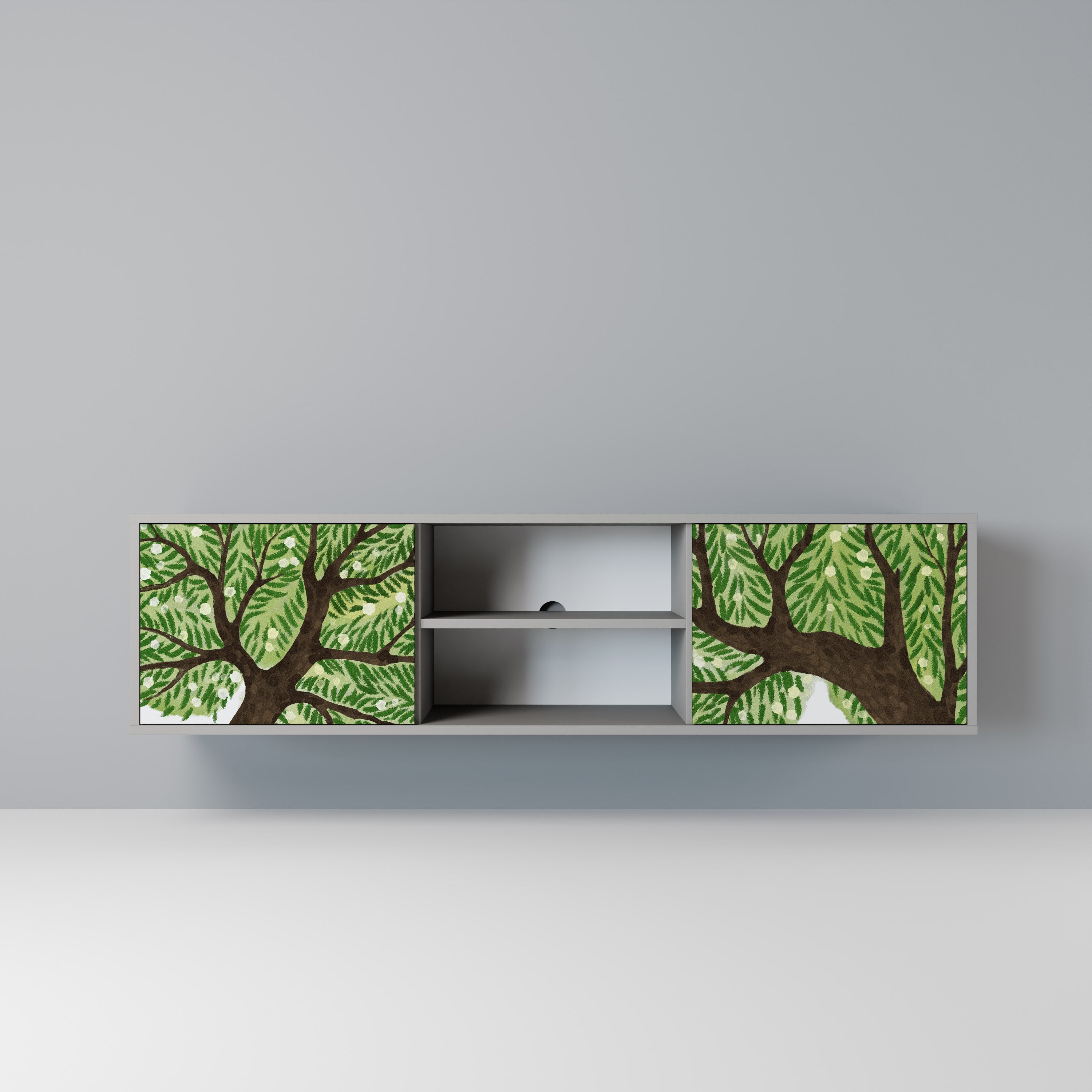 WILDERNESS DASH Móvel de TV com 2 Portas em Acabamento Cinzento