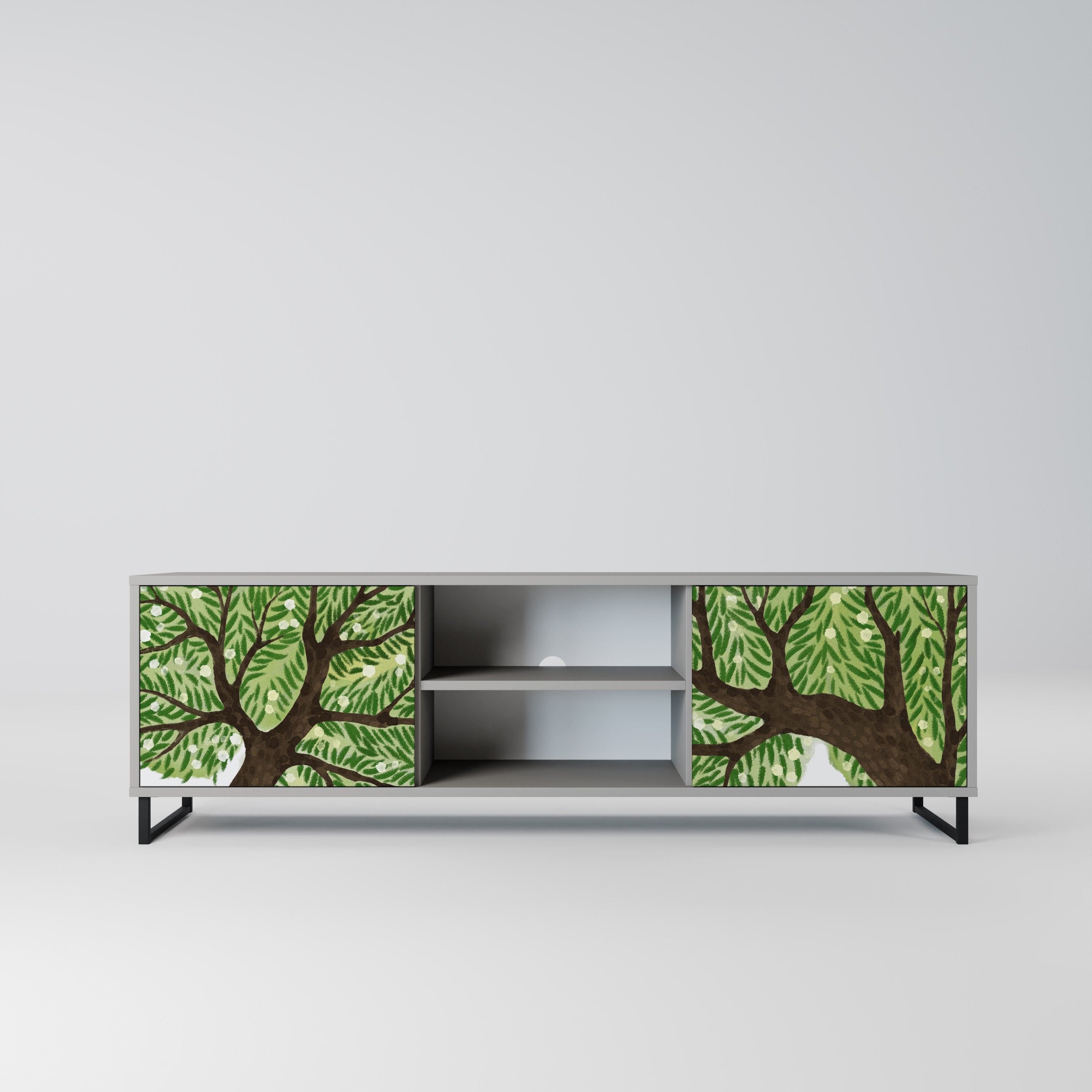 WILDERNESS DASH Móvel de TV com 2 Portas em Acabamento Cinzento