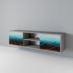 LUNAR SECRETS Móvel de TV com 2 Portas em Acabamento Cinzento