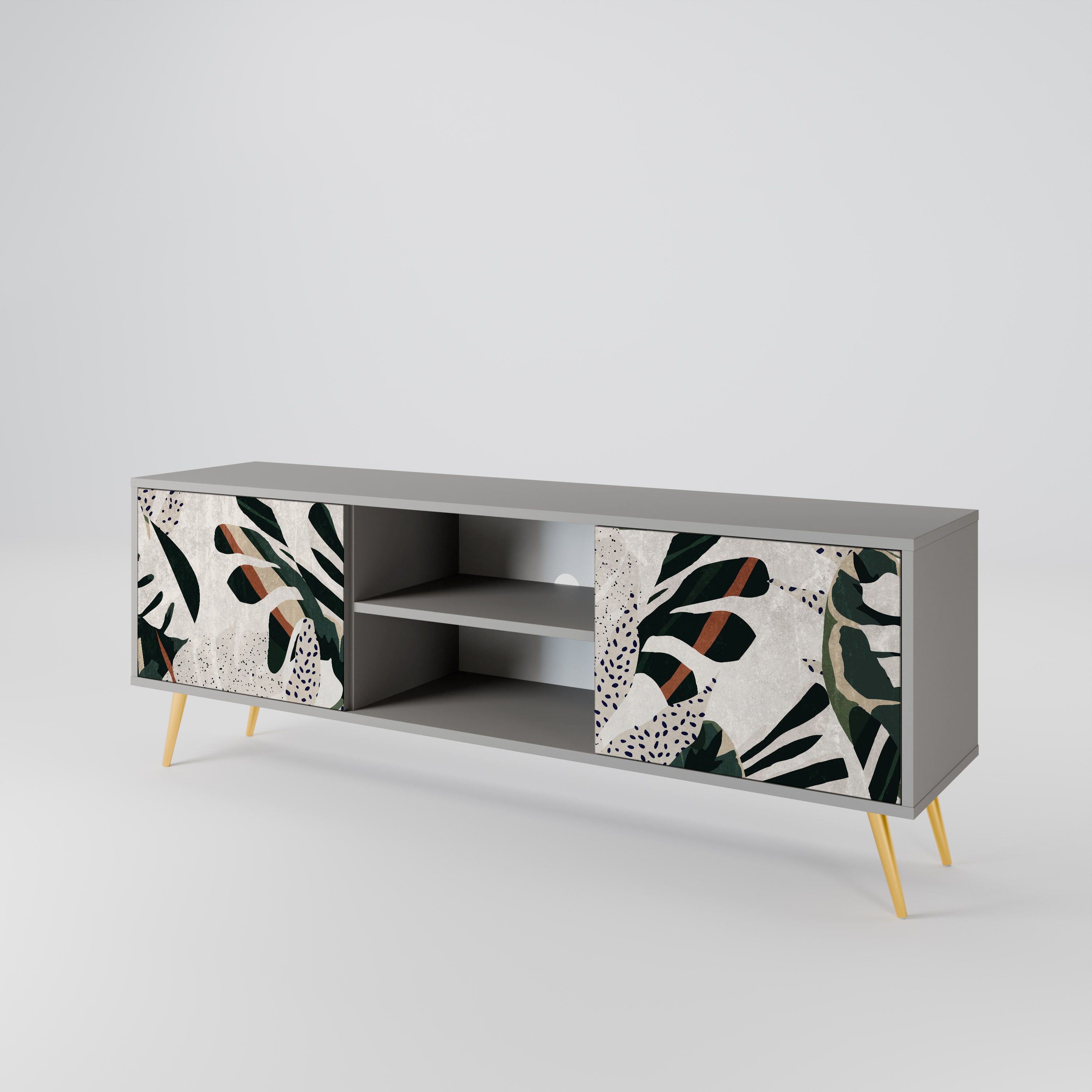 VERDURE FORMATION Móvel de TV com 2 Portas em Acabamento Cinzento