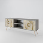 SAND SCULPTURES 2-Door TV Stand in Grey Finish