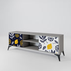 CITRUS BLACK AND WHITE Móvel de TV com 2 Portas em Acabamento Cinzento