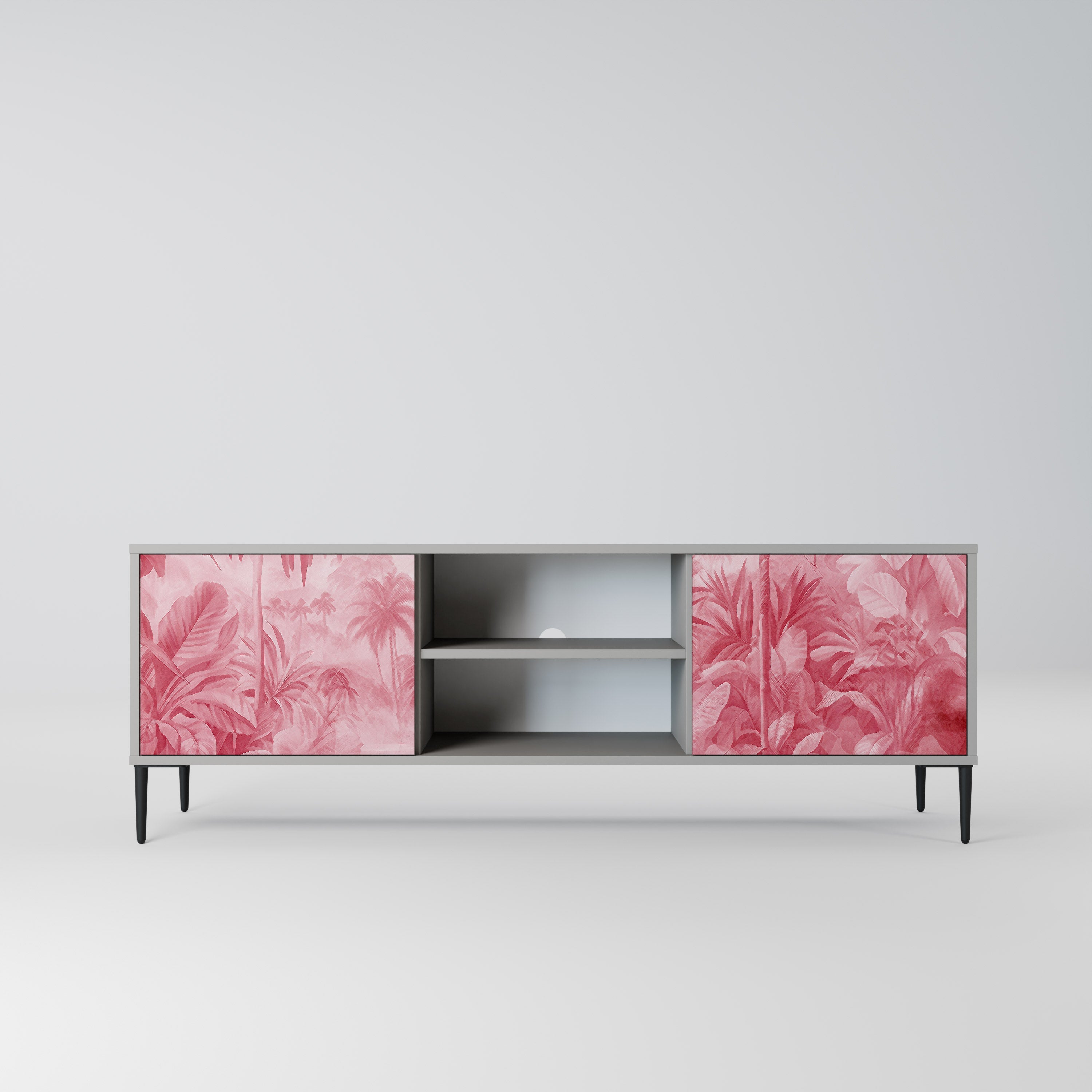 SWEET TROPICS Móvel de TV com 2 Portas em Acabamento Cinzento