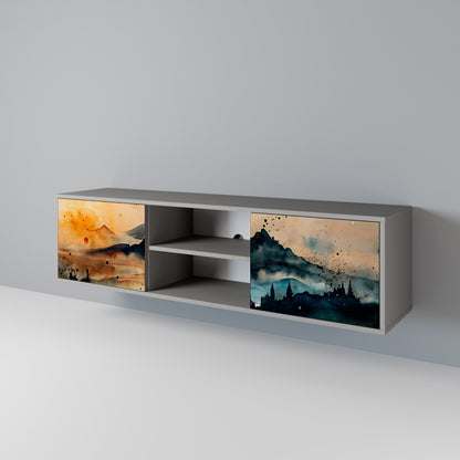 OMINOUS MOUNTAINS Móvel de TV de 2 Portas
