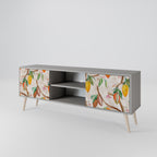 COCOA FRUITS Móvel de TV com 2 Portas em Acabamento Cinzento