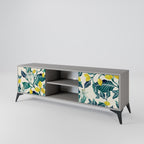 LEMON TREE 2-Door TV Stand in Grey Finish