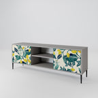LEMON TREE 2-Door TV Stand in Grey Finish