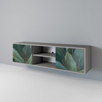 ROYAL GREEN 2-Door TV Stand in Grey Finish