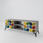 WEIGHTLESS HOURS 2-Door TV Stand in Grey Finish