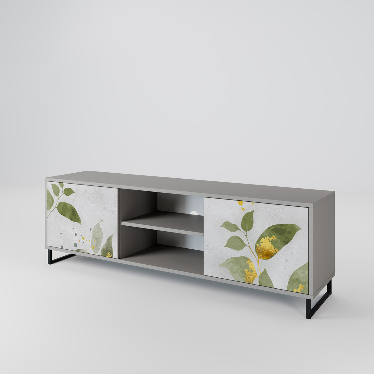 ELEGANT BOTANICS Móvel de TV de 2 Portas