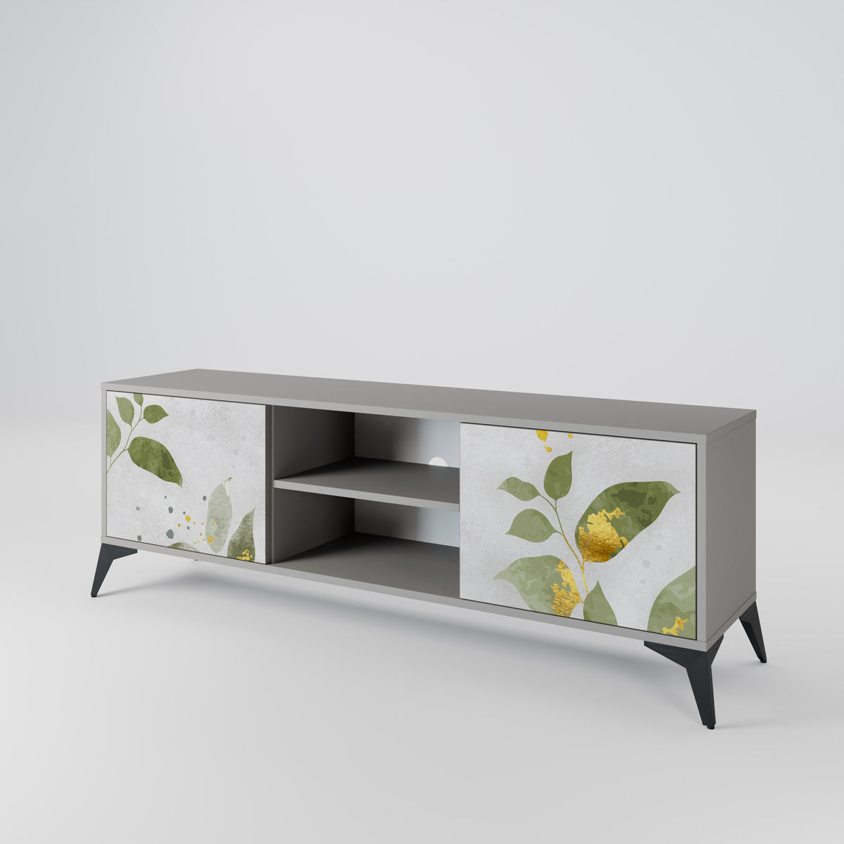 ELEGANT BOTANICS Móvel de TV de 2 Portas