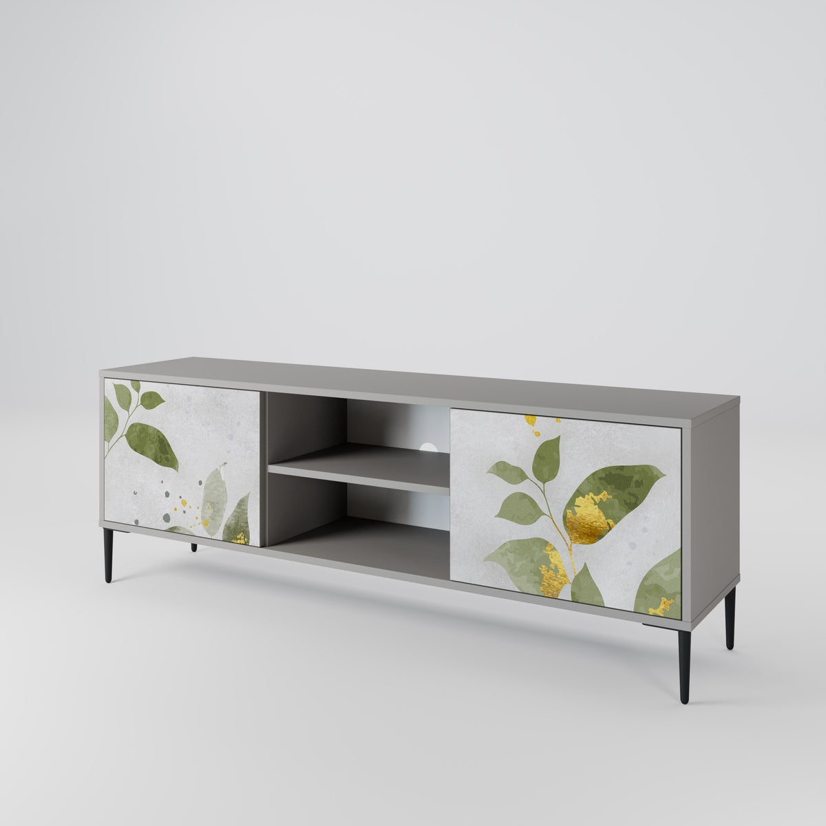 ELEGANT BOTANICS Móvel de TV de 2 Portas