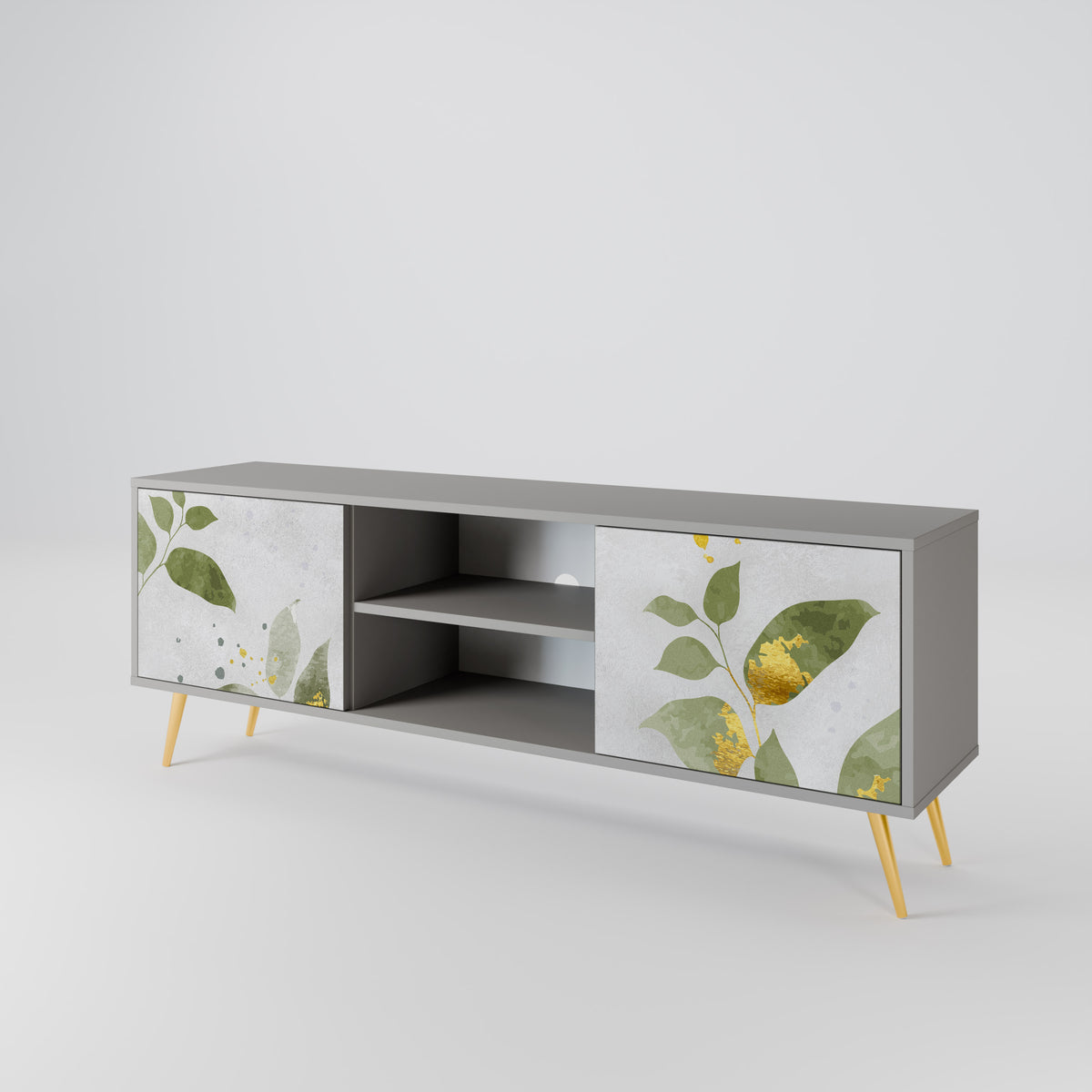 ELEGANT BOTANICS Móvel de TV de 2 Portas