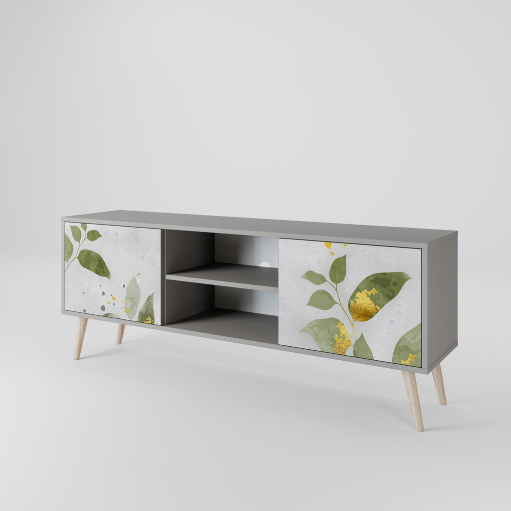 ELEGANT BOTANICS 2-Door TV Stand in Grey Finish
