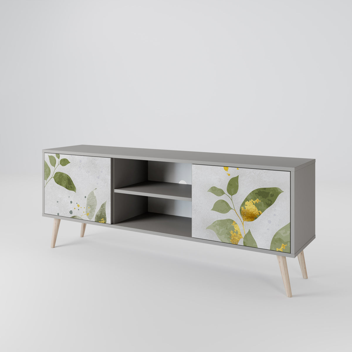 ELEGANT BOTANICS Móvel de TV de 2 Portas