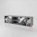 BIKE ENERGY Móvel de TV com 2 Portas em Acabamento Cinzento