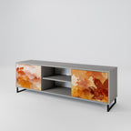 TRACES OF AUTUMN 2-Door TV Stand in Grey Finish