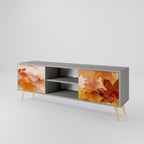 TRACES OF AUTUMN 2-Door TV Stand in Grey Finish