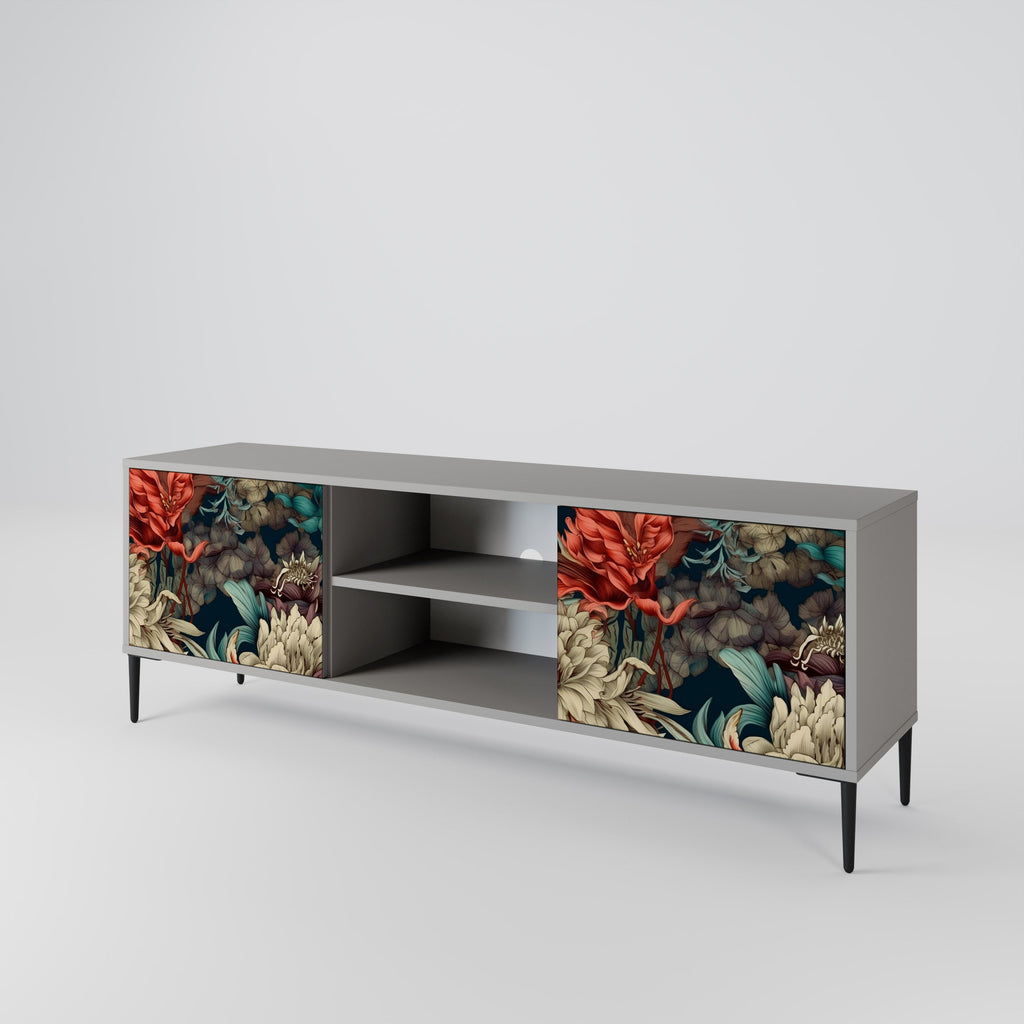 SPROUTING GRACE Móvel de TV com 2 Portas em Acabamento Cinzento