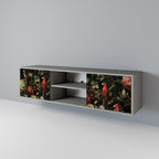 AVIAN GREENERY 2-Door TV Stand in Grey Finish