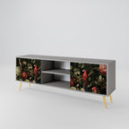 AVIAN GREENERY 2-Door TV Stand in Grey Finish