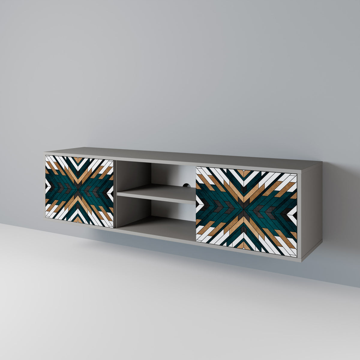 ARTISTIC GEOMETRY 2-Door TV Cabinet