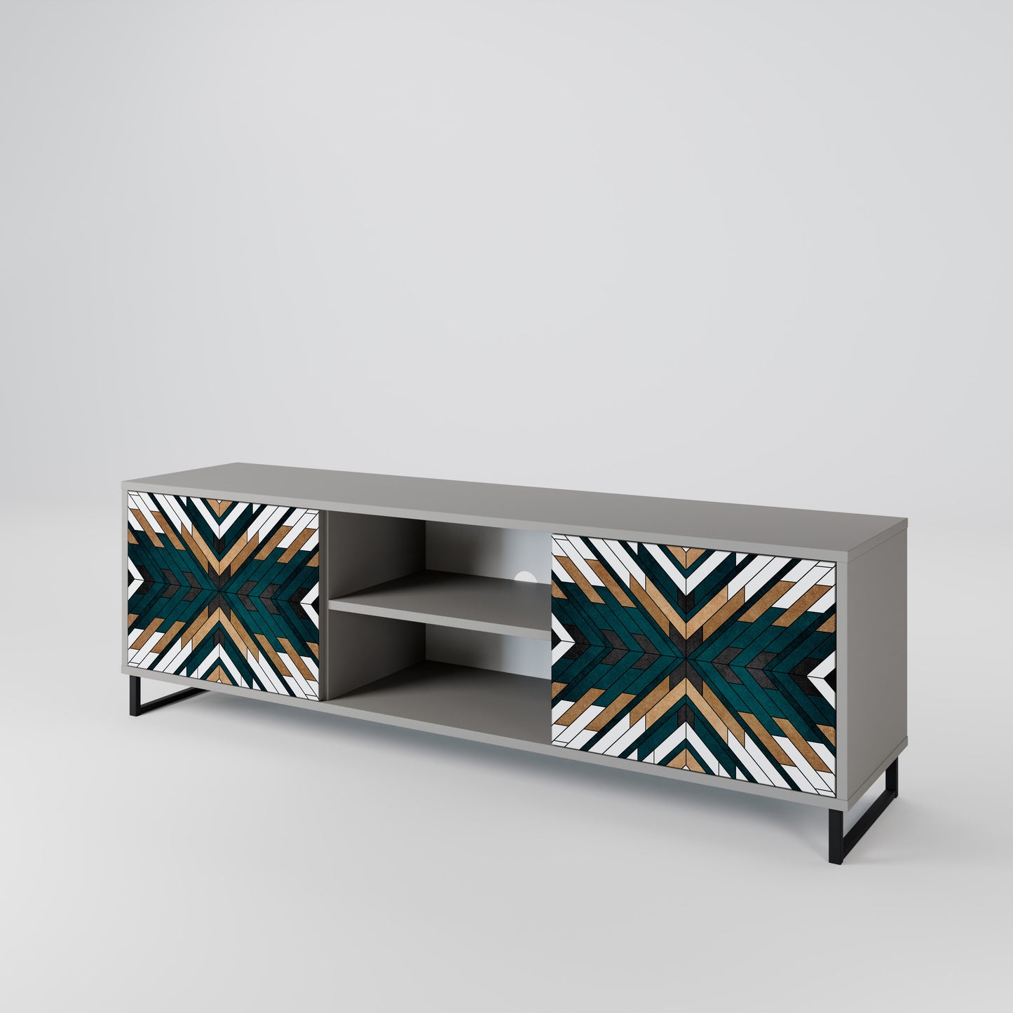ARTISTIC GEOMETRY 2-Door TV Cabinet