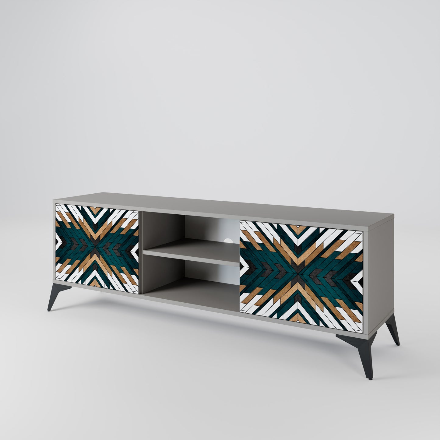 ARTISTIC GEOMETRY 2-Door TV Cabinet