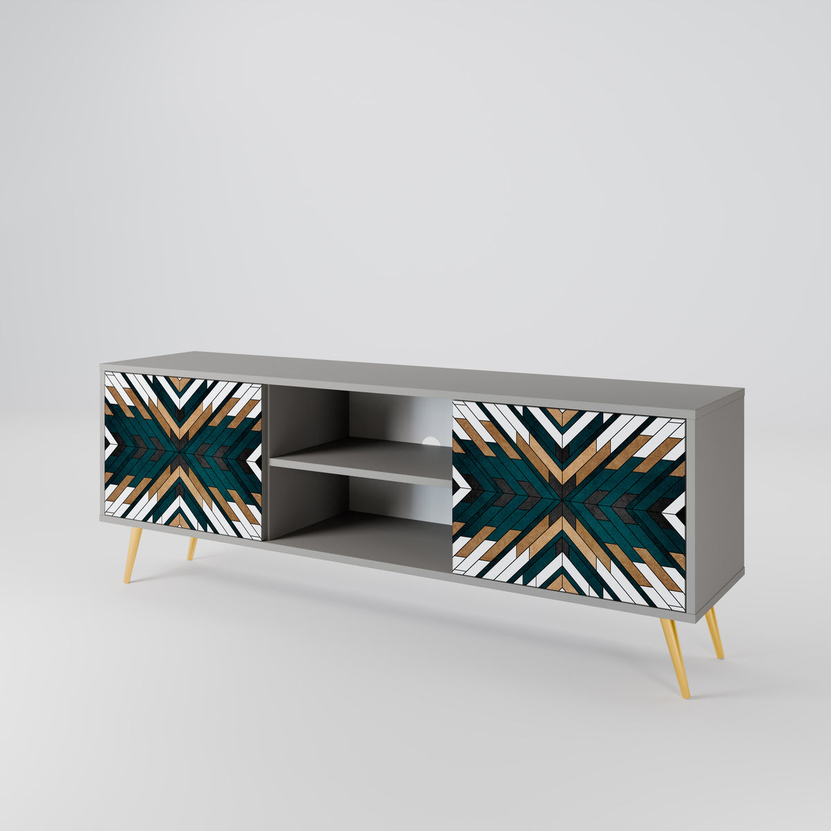 ARTISTIC GEOMETRY 2-Door TV Cabinet