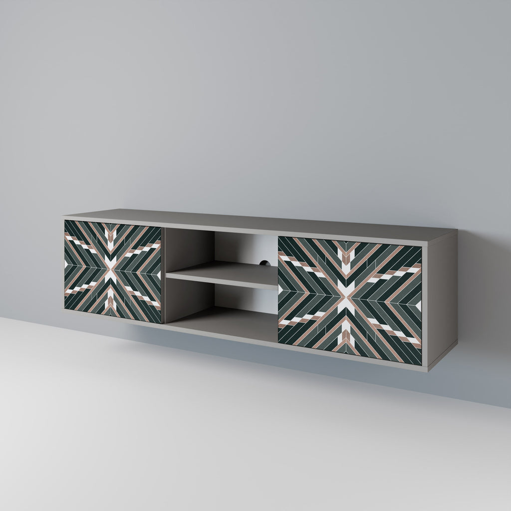 DIMENSION DELIGHTS Móvel de TV com 2 Portas em Acabamento Cinzento