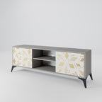 SPOTTED DAZE 2-Door TV Stand in Grey Finish