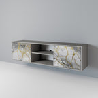 TIMELESS GLIDE Móvel de TV com 2 Portas em Acabamento Cinzento