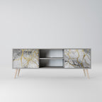 TIMELESS GLIDE Móvel de TV com 2 Portas em Acabamento Cinzento