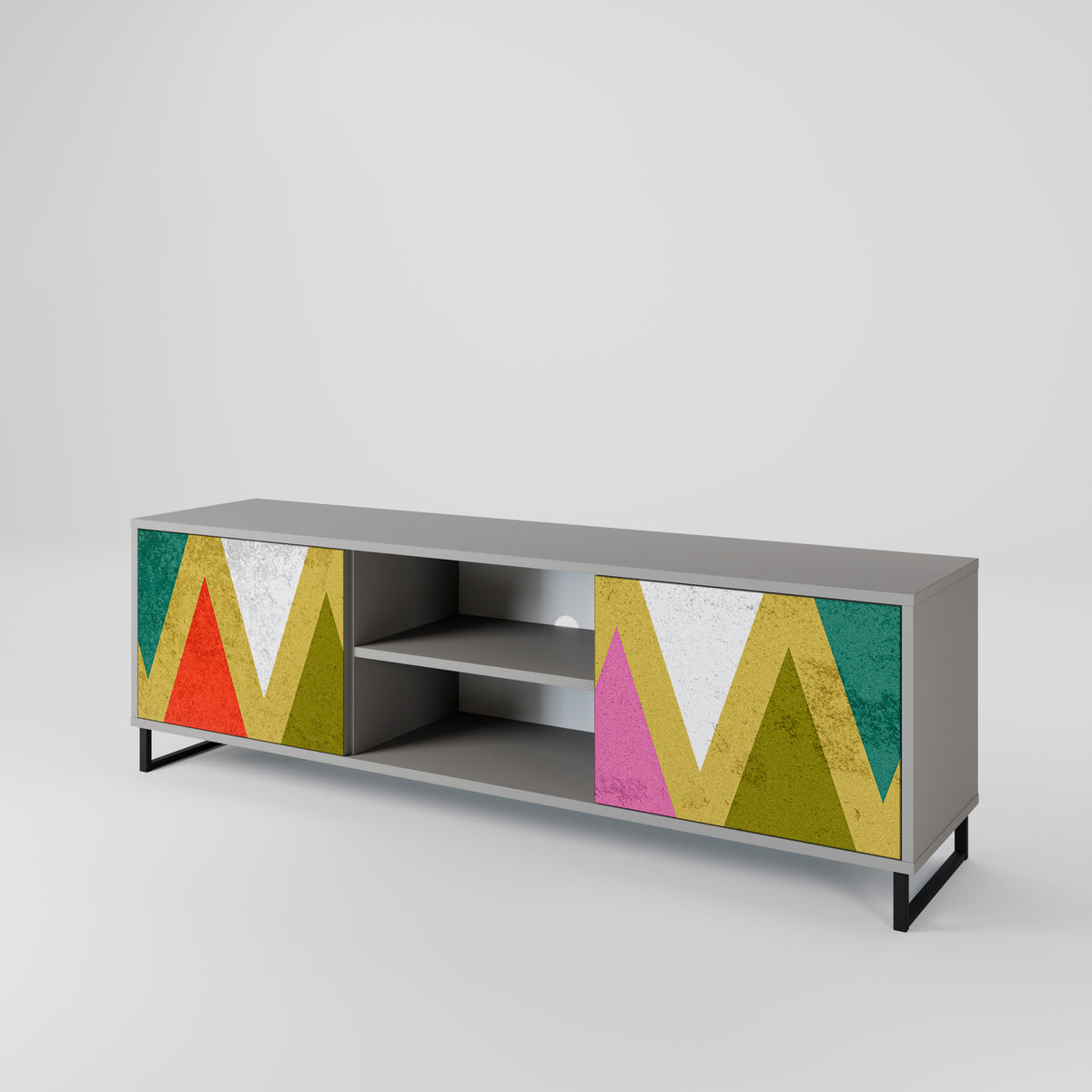 COLORFUL TRIANGLES Móvel de TV de 2 Portas