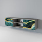 GOLDRUSH ODYSSEY Móvel de TV com 2 Portas em Acabamento Cinzento