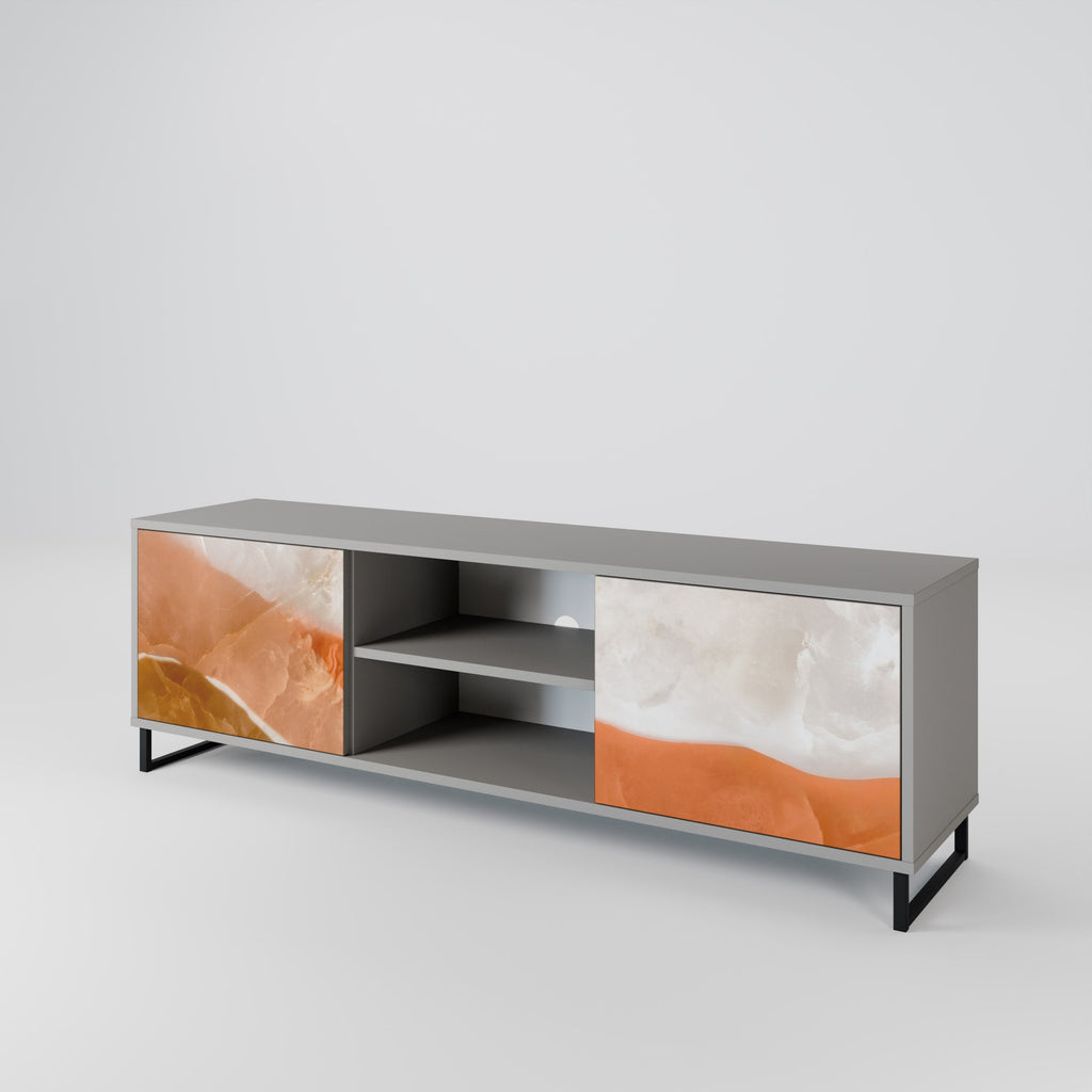 SANDHILLS SPLENDOUR Móvel de TV com 2 Portas em Acabamento Cinzento