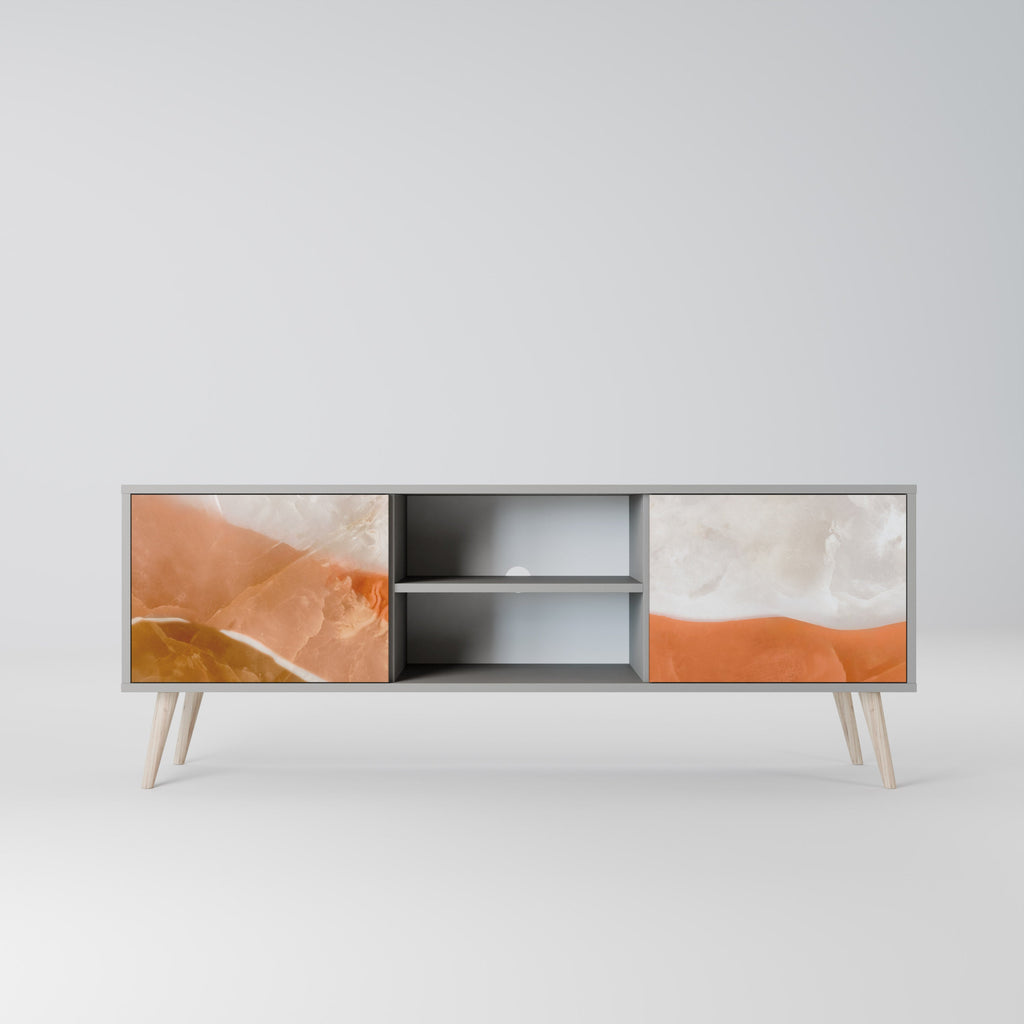 SANDHILLS SPLENDOUR Móvel de TV com 2 Portas em Acabamento Cinzento