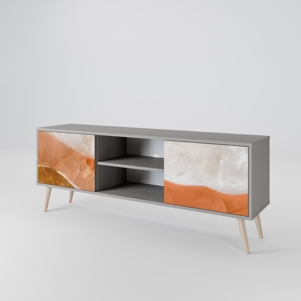 SANDHILLS SPLENDOUR Móvel de TV com 2 Portas em Acabamento Cinzento