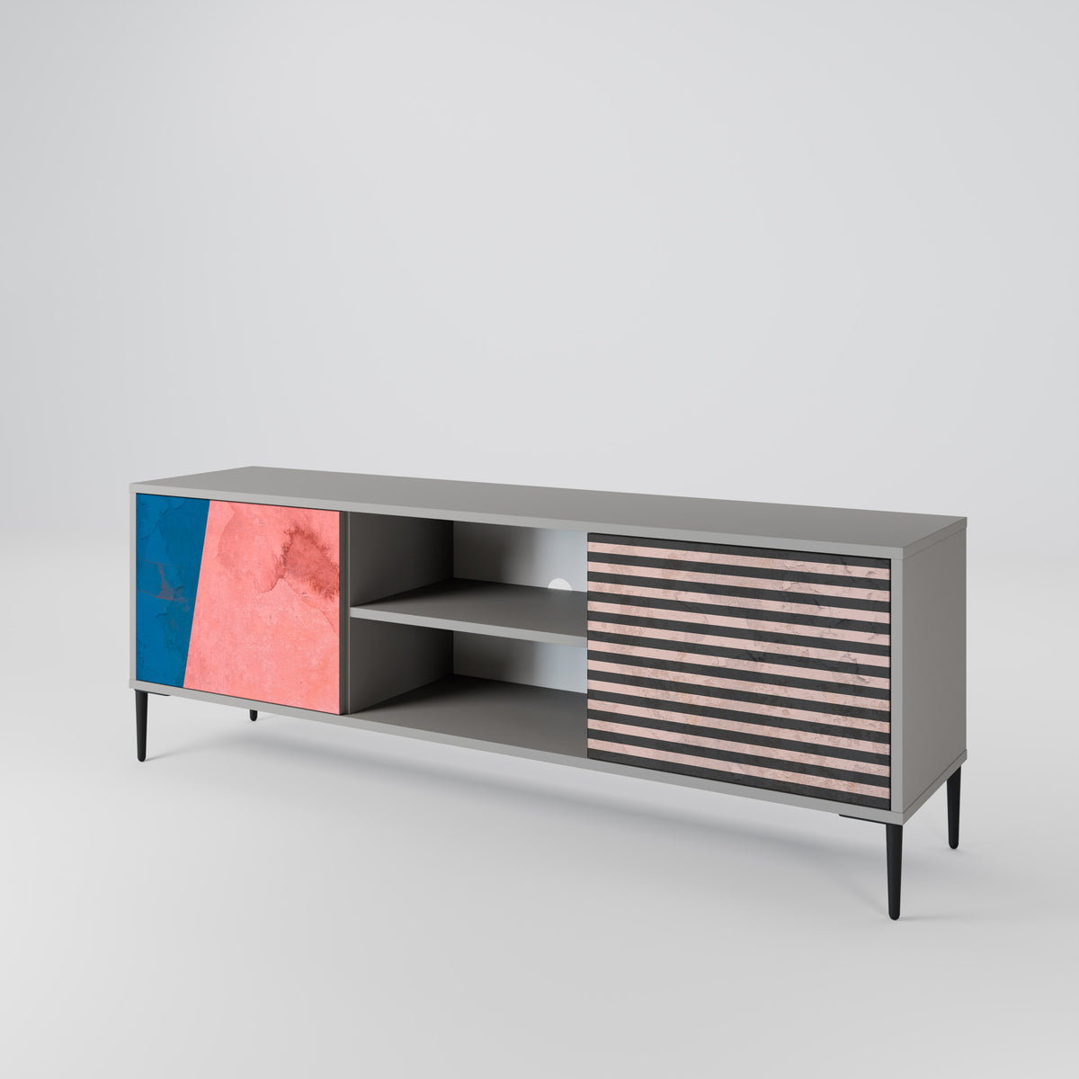 GLAMOROUS STRIPE Móvel de TV de 2 Portas