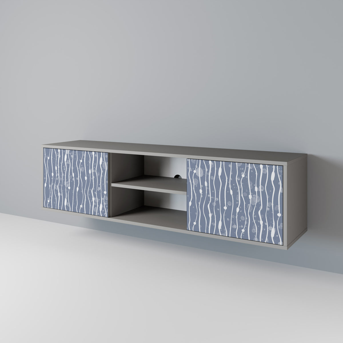 GRAPHITE RAIN Móvel de TV de 2 Portas