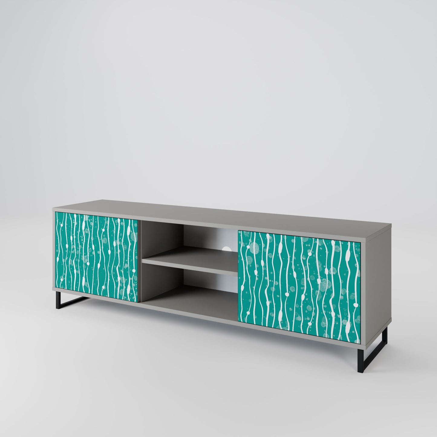 TURQUOISE RAIN 2-Door TV Cabinet